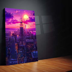 🏙️ Cityscape Metal Frame Poster | Urban Wall Art for Modern Homes & Offices 02 - TURTLEWINGS 