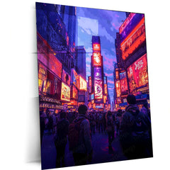 🏙️ Cityscape Metal Frame Poster | Urban Wall Art for Modern Homes & Offices 03 - TURTLEWINGS 