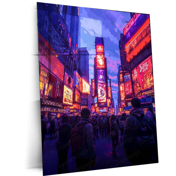🏙️ Cityscape Metal Frame Poster | Urban Wall Art for Modern Homes & Offices 03 - TURTLEWINGS 