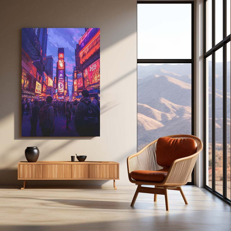 🏙️ Cityscape Metal Frame Poster | Urban Wall Art for Modern Homes & Offices 03 - TURTLEWINGS 