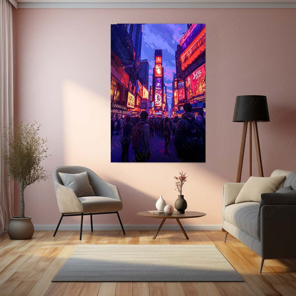 🏙️ Cityscape Metal Frame Poster | Urban Wall Art for Modern Homes & Offices 03 - TURTLEWINGS 