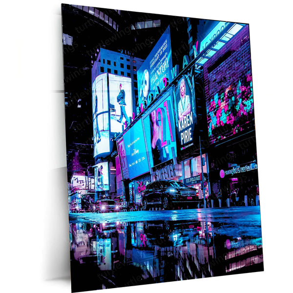 🏙️ Cityscape Metal Frame Poster | Urban Wall Art for Modern Homes & Offices 04 - TURTLEWINGS 