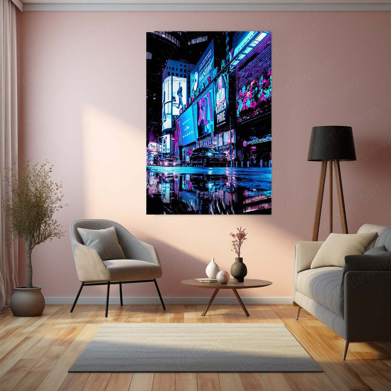 🏙️ Cityscape Metal Frame Poster | Urban Wall Art for Modern Homes & Offices 04 - TURTLEWINGS 