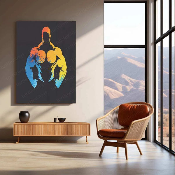 Precision Shop Fitness Business Logo Metal Poster – Bold & Motivational Gym Decor - TURTLEWINGS 