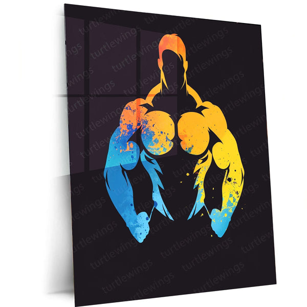 Precision Shop Fitness Business Logo Metal Poster – Bold & Motivational Gym Decor - TURTLEWINGS 