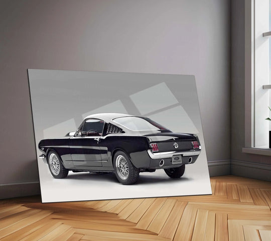 Car Metal Poster | 1965 Ford Mustang Fastback Metal Poster – Classic Muscle Car Wall Art