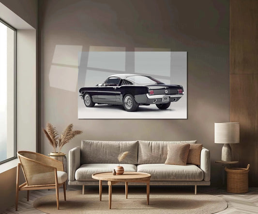 Car Metal Poster | 1965 Ford Mustang Fastback Metal Poster – Classic Muscle Car Wall Art