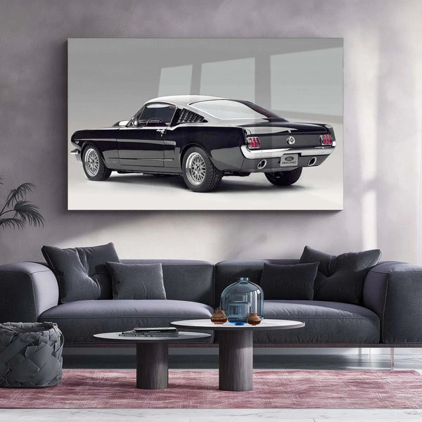 Car Metal Poster | 1965 Ford Mustang Fastback Metal Poster – Classic Muscle Car Wall Art - TURTLEWINGS 