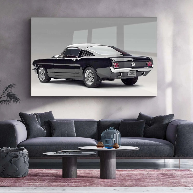 Car Metal Poster | 1965 Ford Mustang Fastback Metal Poster – Classic Muscle Car Wall Art - TURTLEWINGS 