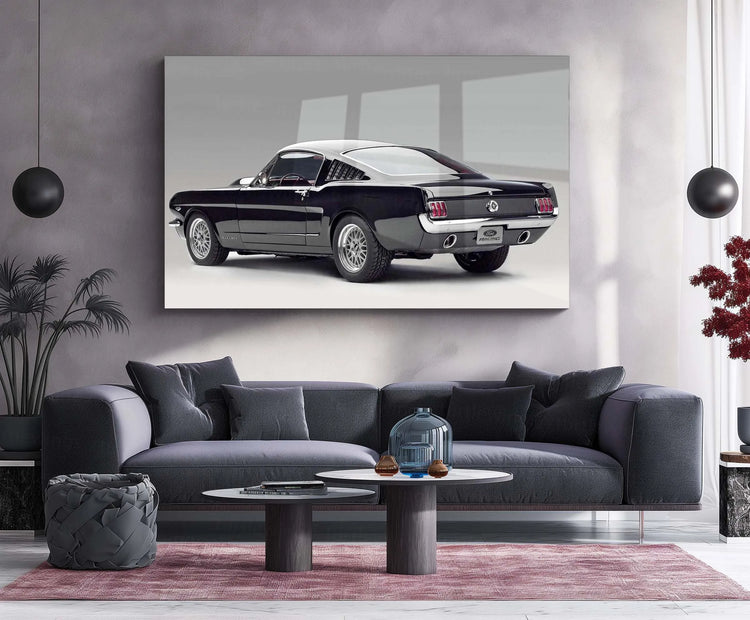 Car Metal Poster | 1965 Ford Mustang Fastback Metal Poster – Classic Muscle Car Wall Art