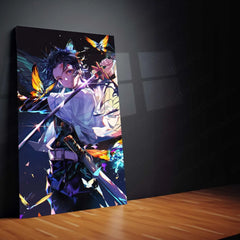 Anime Metal Poster |  Demon Slayer: Kimetsu no Yaiba Metal Poster | Official Anime Wall Art | Slayer Squad Decor