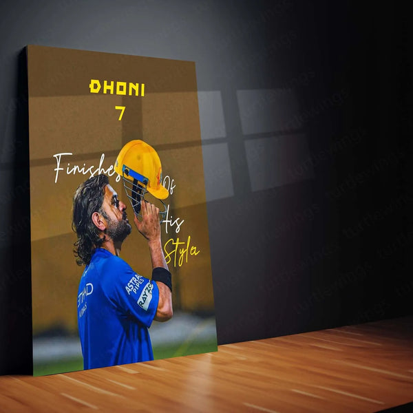 Cricket Metal Poster | MS Dhoni Thala 07 Metal Poster – The Heart of Chennai Super Kings 2