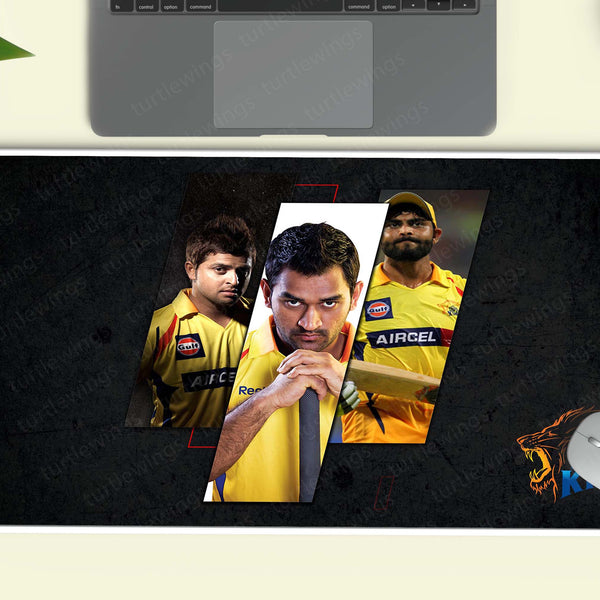 M S Dhoni Deskmat – Mouse Pad for Office & Gaming | Smooth Surface, Non-Slip Base, Premium Print