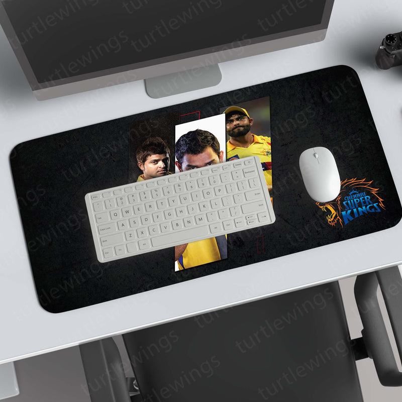 M S Dhoni Deskmat – Mouse Pad for Office & Gaming | Smooth Surface, Non-Slip Base, Premium Print