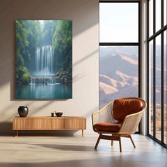 Vastu Collection - Waterfall Metal Frames for Serenity and Abundance 1 - TURTLEWINGS 