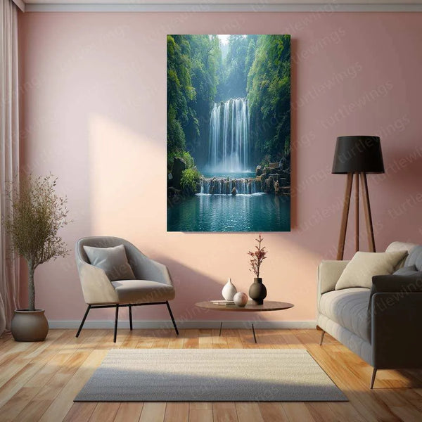 Vastu Collection - Waterfall Metal Frames for Serenity and Abundance 1 - TURTLEWINGS 