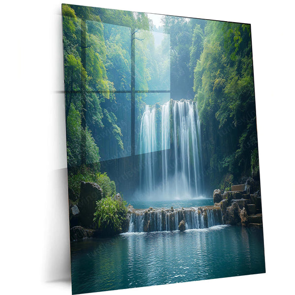 Vastu Collection - Waterfall Metal Frames for Serenity and Abundance 1 - TURTLEWINGS 
