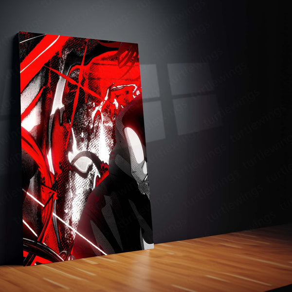 Anime Metal Poster Set of 3 | Choso Red Aesthetic Jujutsu Kaisen Triptych Wall Art