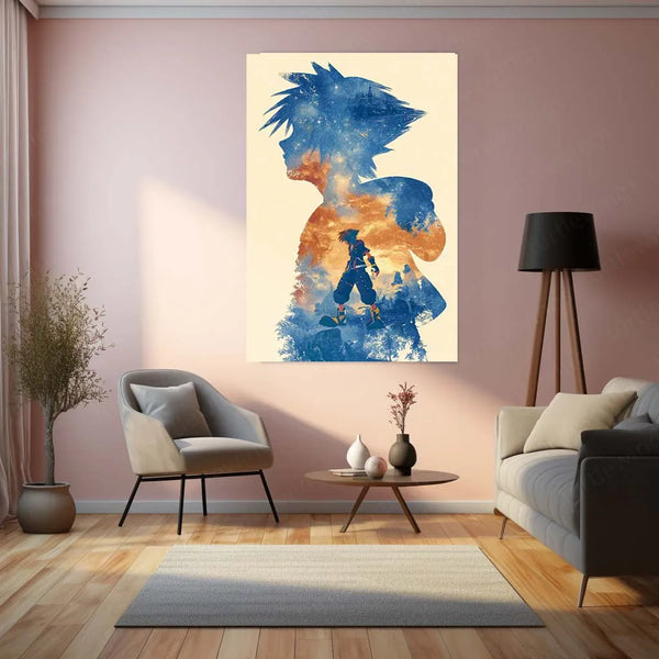 Anime Metal Poster | Midnight Sora Metal Poster | Dreamscape Anime Wall Art | Celestial Fantasy Decor - TURTLEWINGS 