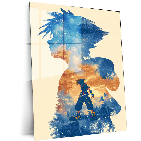 Anime Metal Poster | Midnight Sora Metal Poster | Dreamscape Anime Wall Art | Celestial Fantasy Decor - TURTLEWINGS 