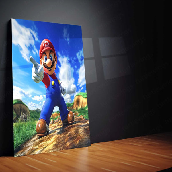 Game Metal Poster | Super Mario Metal Poster | Super Mario Wall Art | Retro Gaming Decor