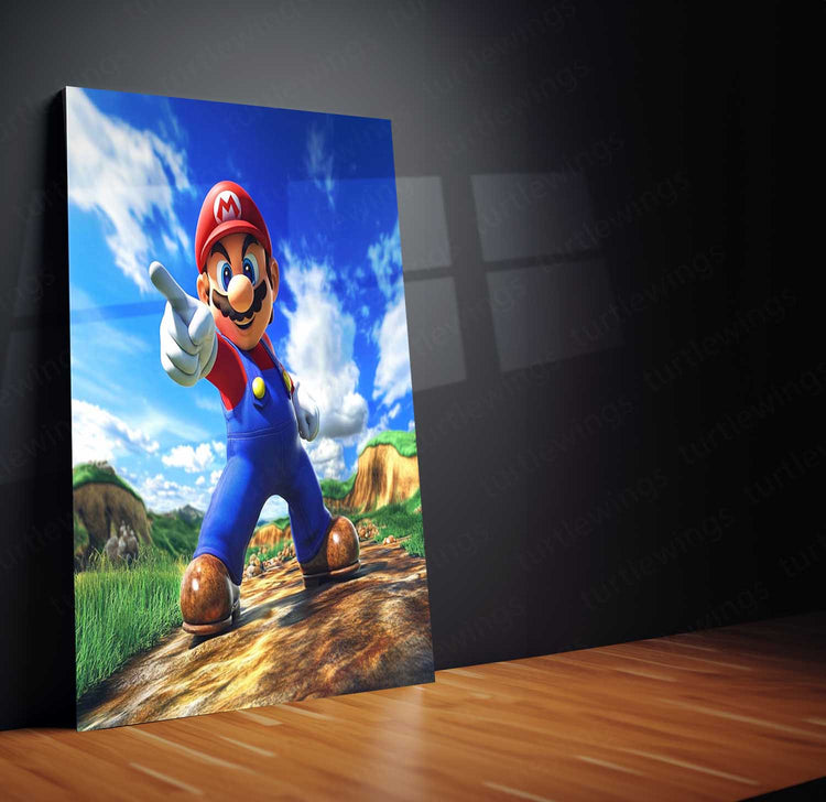Game Metal Poster | Super Mario Metal Poster | Super Mario Wall Art | Retro Gaming Decor