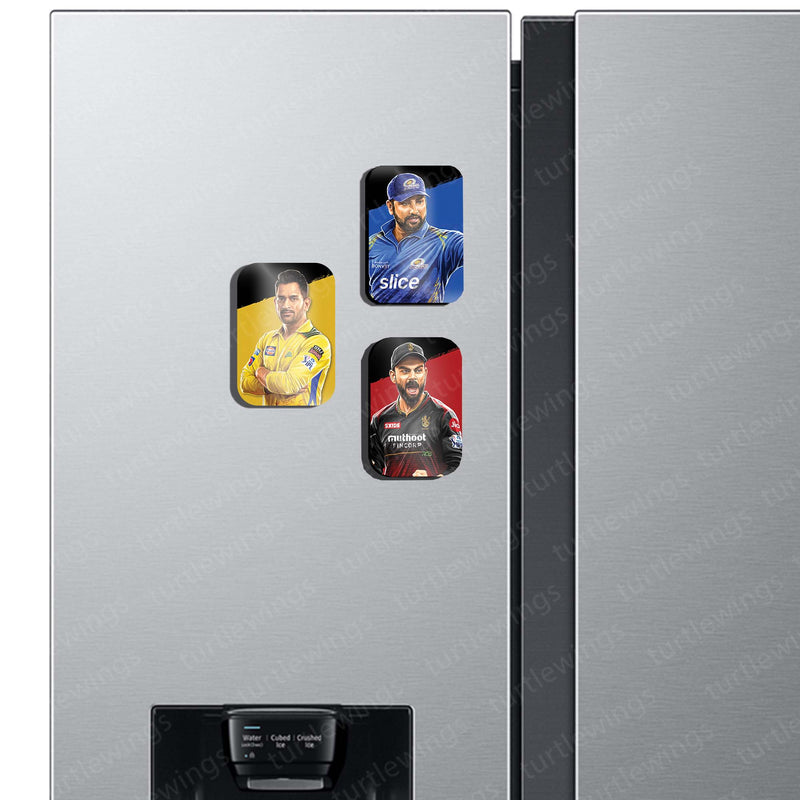 Fridge Magnets |IPL Captain Fridge Magnet Set – Set of 7 Team Leader Magnets (60x80mm)