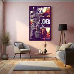 Joker Metal Poster | DC Comics Villain Wall Art | Dark & Gritty Gotham Aesthetic - TURTLEWINGS 