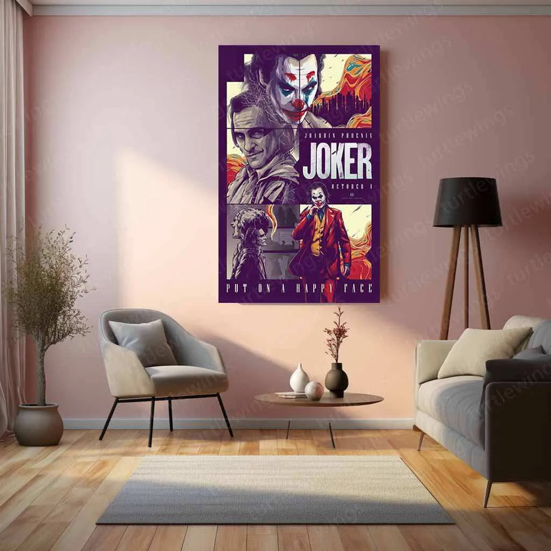 Joker Metal Poster | DC Comics Villain Wall Art | Dark & Gritty Gotham Aesthetic - TURTLEWINGS 