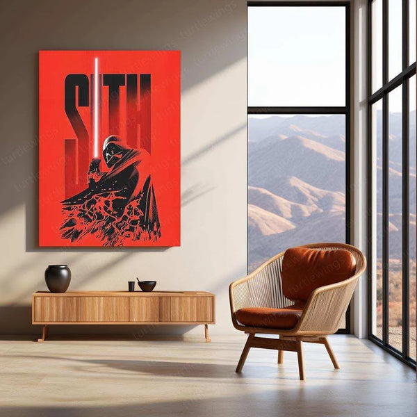 Darth Vader Sith Neon LED Metal Poster â Dark Side Star Wars Wall Art - TURTLEWINGS 