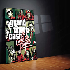 Money Heist Metal Poster | La Casa De Papel Wall Art | Iconic Heist Aesthetic Print - TURTLEWINGS 