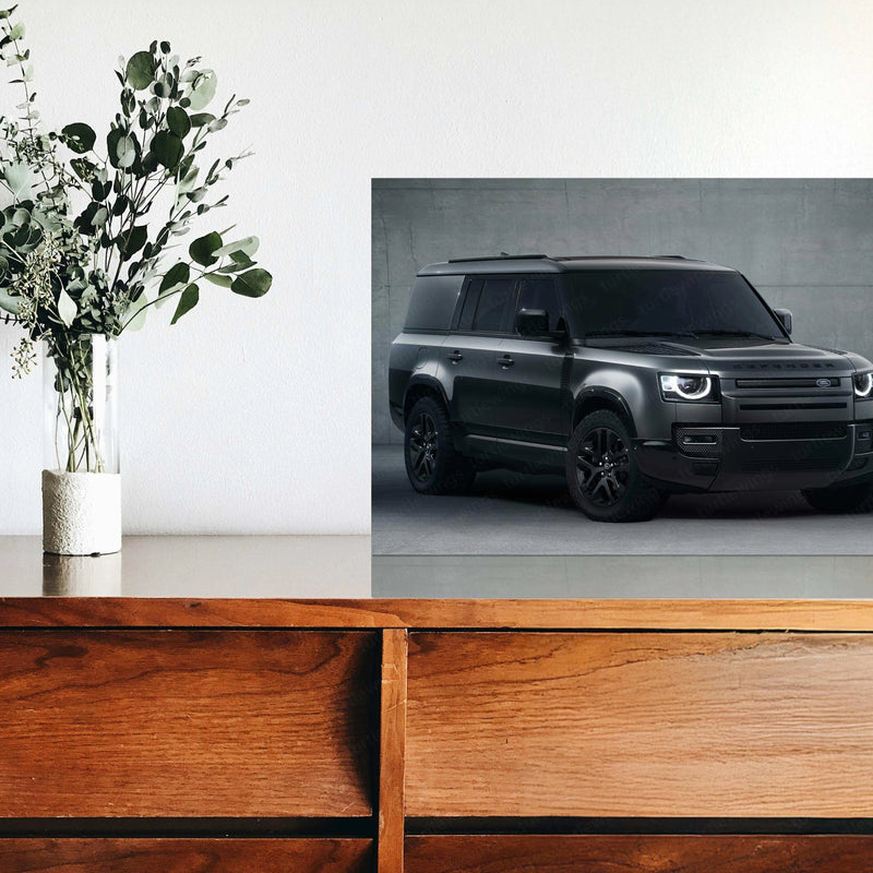 Defender Neon LED Metal Frame â Bold and Rugged Wall Art for Off-Road Enthusiasts 1 - TURTLEWINGS 