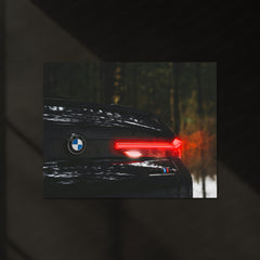 Tail-End Thrill – BMW Neon LED Metal Frame | Superbike Rear Angle Glow Poster | Ride-Inspired Wall Art