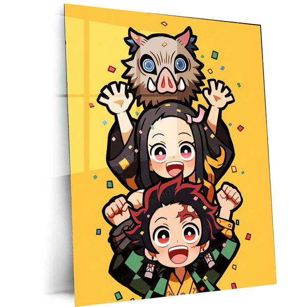 Anime Metal Poster | Demon Slayer Metal Poster | Tanjiro & Nezuko Anime Wall Art