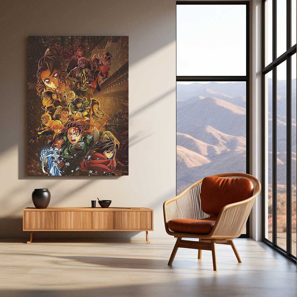 Demon Slayer – Infinity Castle Anime Metal Frame | Muzan’s Lair Epic Poster | Otaku Wall Art