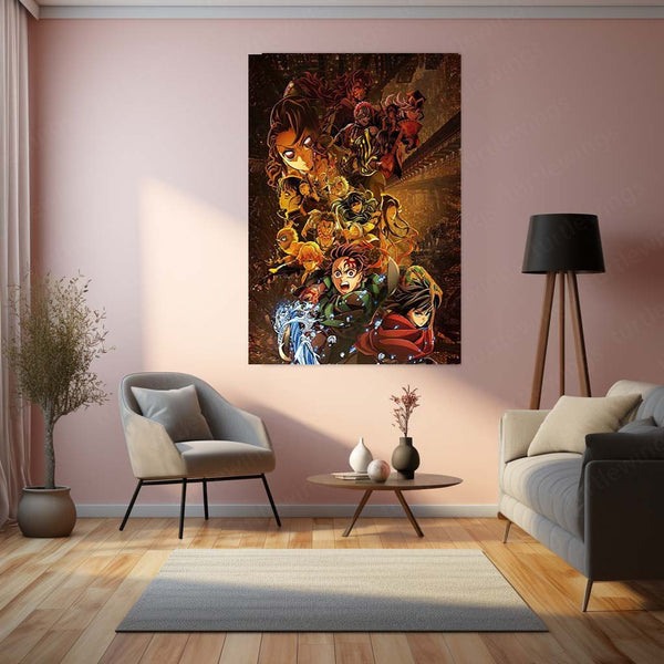 Demon Slayer – Infinity Castle Anime Metal Frame | Muzan’s Lair Epic Poster | Otaku Wall Art