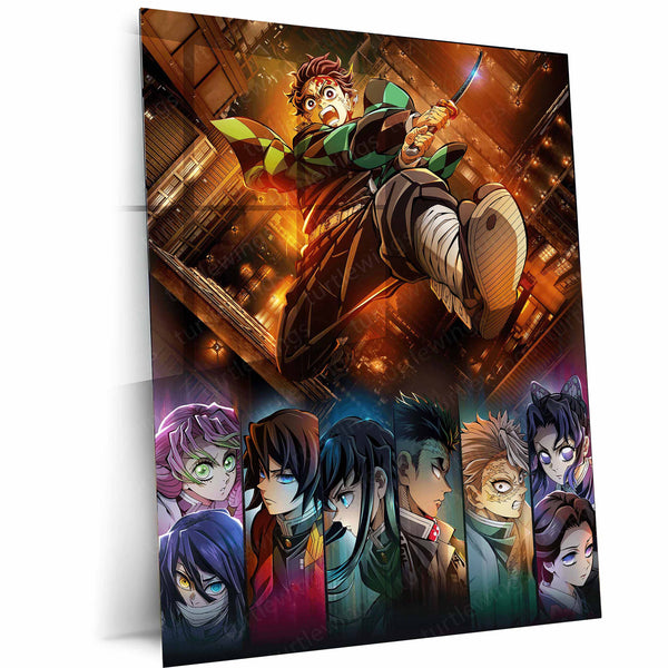 Demon Slayer – Infinity Castle Anime Metal Frame | Muzan’s Lair Epic Poster | Otaku Wall Art 01