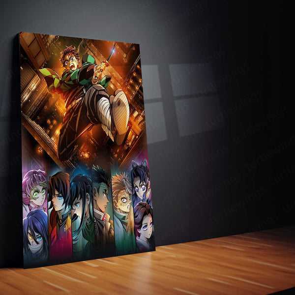 Demon Slayer – Infinity Castle Anime Metal Frame | Muzan’s Lair Epic Poster | Otaku Wall Art 01