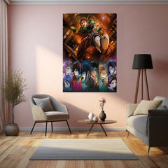 Demon Slayer – Infinity Castle Anime Metal Frame | Muzan’s Lair Epic Poster | Otaku Wall Art 01