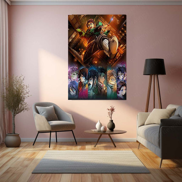 Demon Slayer – Infinity Castle Anime Metal Frame | Muzan’s Lair Epic Poster | Otaku Wall Art 01