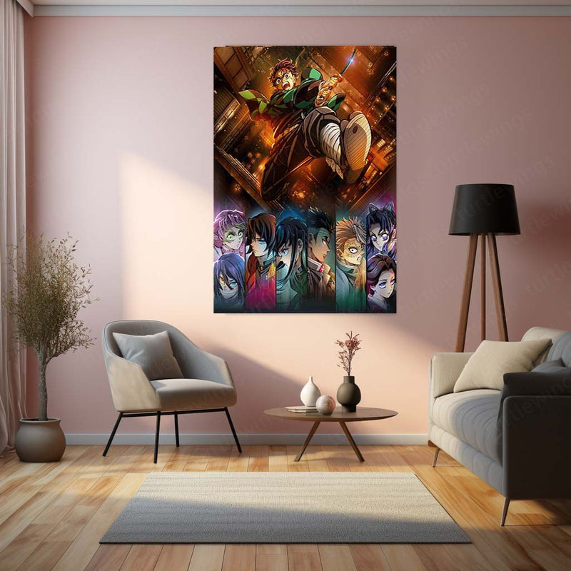 Demon Slayer – Infinity Castle Anime Metal Frame | Muzan’s Lair Epic Poster | Otaku Wall Art 01