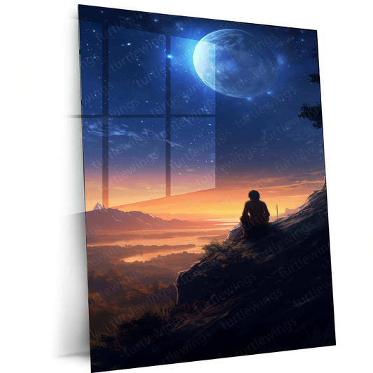 "Imagine No Chaos" Metal Poster | Minimalist Motivational Wall Art | Modern Office & Home Decor - TURTLEWINGS 