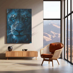 Leo Metal Poster – Intense Gaze & Bold Expression - TURTLEWINGS 