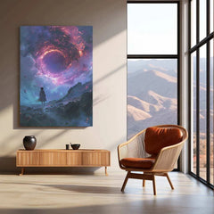 Mystical Goddess Portal Metal Poster | Fantasy & Spiritual Wall Art | Divine Energy Decor - TURTLEWINGS 