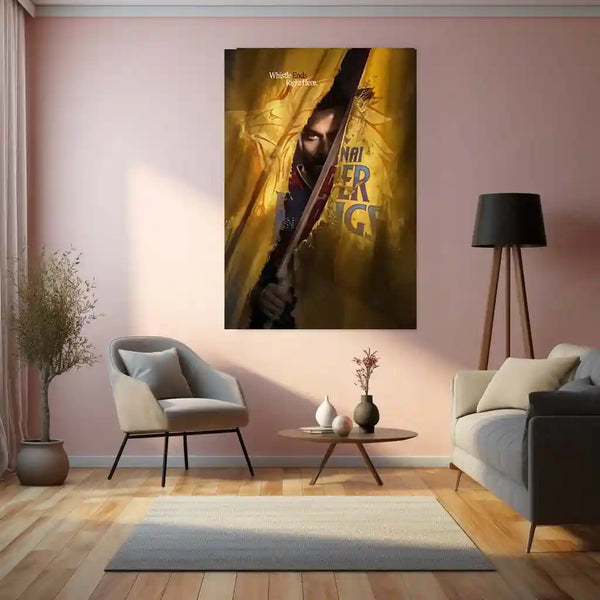 Virat Kohli RCB Metal Poster | IPL Cricket Champion Frame | Sport Metal Poster - TURTLEWINGS 