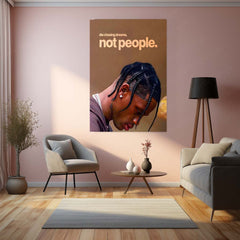 Quote Metal Poster | Travis Scott – Die Chasing Dreams, Not People Metal Frame  Independent Hustle & Vision-First Mindset Hip-Hop Wall Art | Modern Motivation Quote Metal Poster