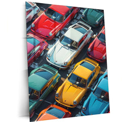 Minimalist White Porsche 911 T 2.2 (1970) Metal Poster – Classic Automotive Art - TURTLEWINGS 