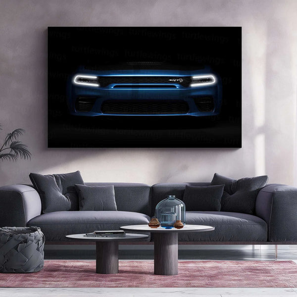Dodge SRT Hellcat Neon LED Metal Poster - TURTLEWINGS 