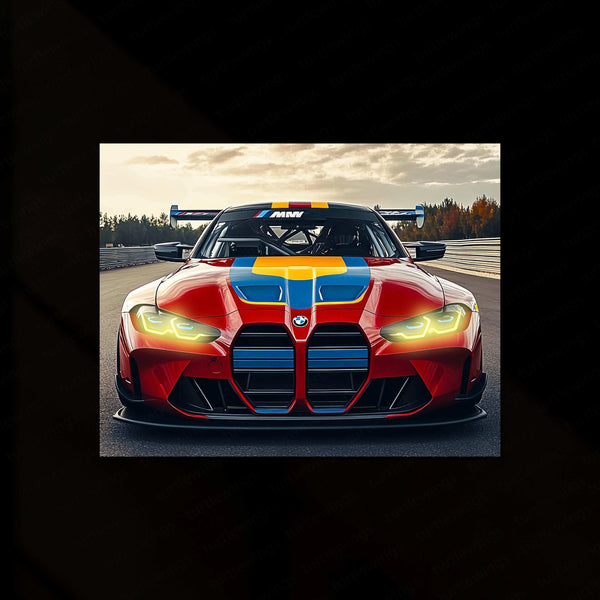 BMW Racing Neon LED Metal Poster â Motorsport-Inspired Wall Art for Speed Enthusiasts.2 - TURTLEWINGS 