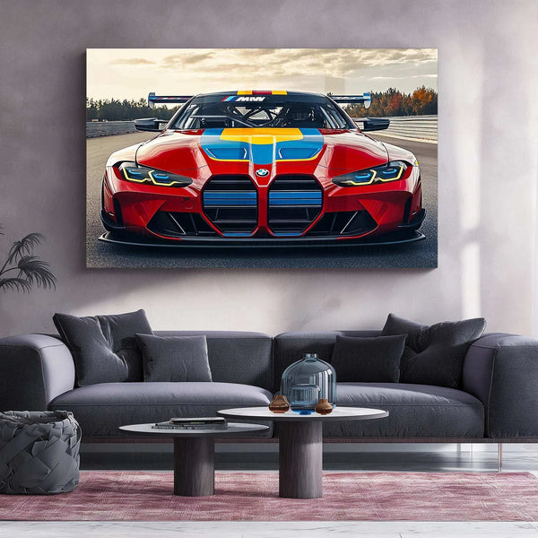 BMW Racing Neon LED Metal Poster â Motorsport-Inspired Wall Art for Speed Enthusiasts.2 - TURTLEWINGS 
